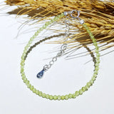 Natural Peridot Bracelet 925 Sterling Silver Gemstone Jewelry