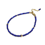 2mm Lapis Lazuli 14K Filled Bracelet 15cm+2cm