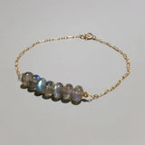Labradorite Beads Chain Bracelet Delicate Jewelry for Women