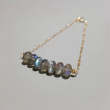 Labradorite Beads Chain Bracelet Delicate Jewelry for Women