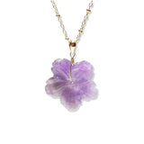 Amethyst Flower 925 Silver Pendant 25-27mm