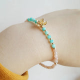 Sunstone Amazonite Flower Charm 925 Silver Plated Clasp Jewelry
