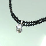 Women Choker Necklace Spinel 925 Sterling Silver Zircon Pendant Necklaces