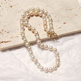 Baroque Pearl Choker Necklace 925 Sterling Silver Boho Collier Women Jewelry