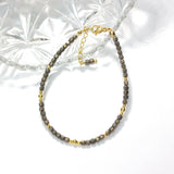 Pyrite Minimalist Bracelet Natural Stone Jewelry Bohe Gift For Female