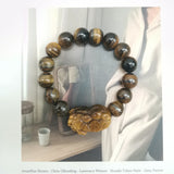 12mm Tiger's Eye Bracelet Pixiu for Money 1pcs