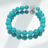 8mm Turquoise Bracelet with Zircon Magnet 18-20cm