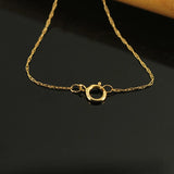 14k Filled Necklace Water Wave Chain Women Necklace 0.76mm Boho Jewelry Gift
