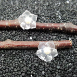 925 Silver Crystal Flowers Pearl Stud Earrings Women Gift