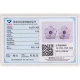 925 Silver Purple Crystal Amethyst Stud Earrings Women Gift
