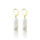 Baroque Pearl Drop Earrings 925 Sterling Silver Plated Boho Jewelry