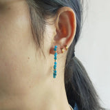 Apatite 925 Silver Earrings 18K Plated Delicate Jewelry