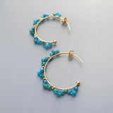 Apatite 925 Silver Earrings 18K Plated Delicate Jewelry