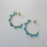 Apatite 925 Silver Earrings 18K Plated Delicate Jewelry