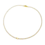 Freshwater Pearl 925 Silver Cube Choker Necklace