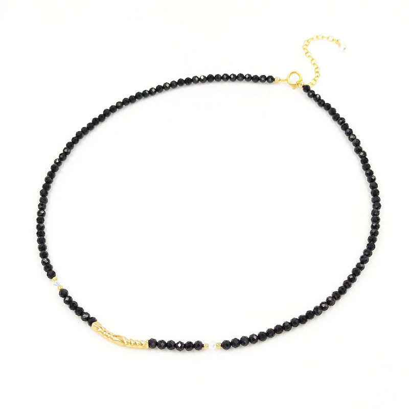 Gemstone Choker Necklace Ruby Spinel Crystal 14K Filled Women Jewelry