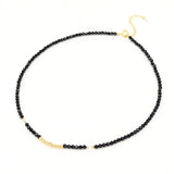 Gemstone Choker Necklace Ruby Spinel Crystal 14K Filled Women Jewelry