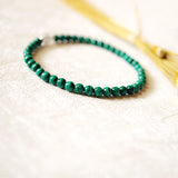 Malachite Labradorite Bracelet 925 Silver Health Digestion