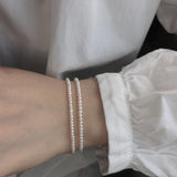 925 Silver Pearl Bracelet Delicate Jewelry Gift