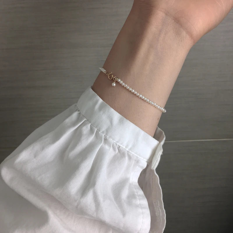 925 Silver Pearl Bracelet Delicate Jewelry Gift