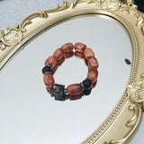 Real Stone Agate Bracelet Tourmaline Big Bracelet 19-20cm