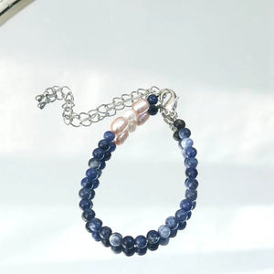 Sodalite Pearl Kid Bracelet 15-22cm