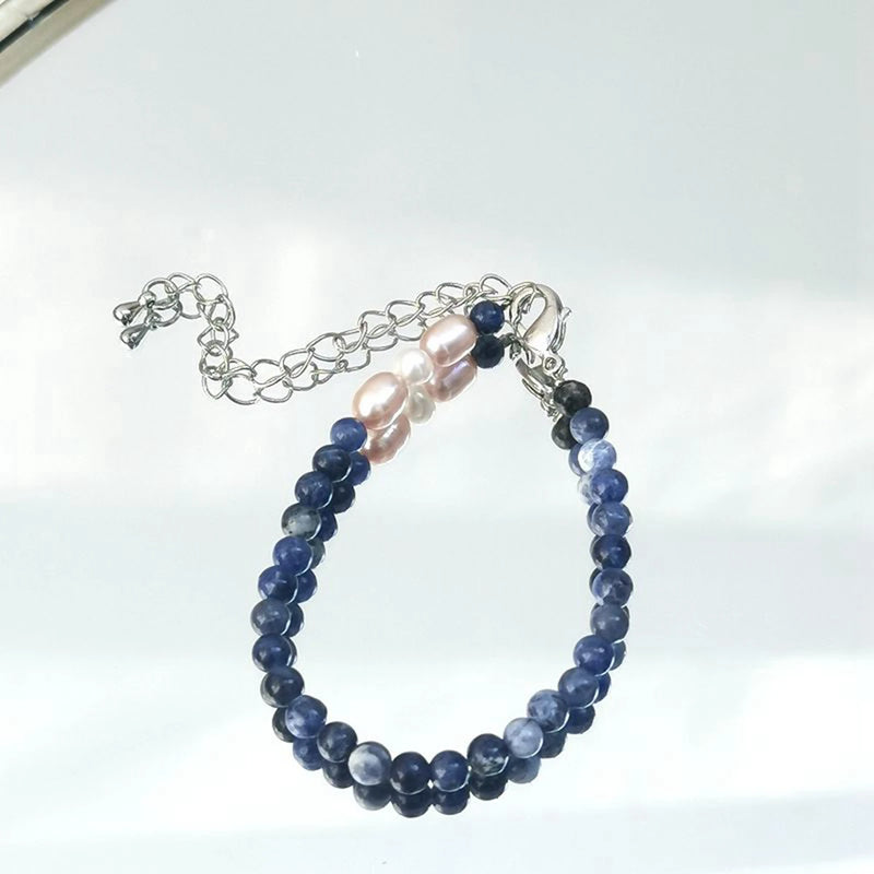 Sodalite Pearl Kid Bracelet 15-22cm