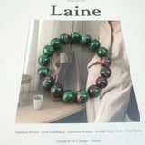 Green Stone Bracelet 12mm Women Men Bracelet