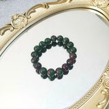 Green Stone Bracelet 12mm Women Men Bracelet