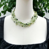 Real Stone Jewelry Green Necklace Bracelet Set