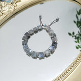 Labradorite Hematite Bracelet 17-23cm Women Men Jewelry Gift