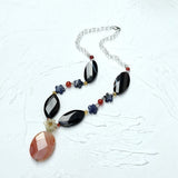 Real Stone Mutil Necklace Agate Sodalite Crystal Women Necklace Jewelry Gift