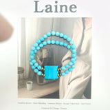 Turquoise Hematite 2-row Bracelet 7''