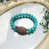 Turquoise Bracelet DZI Bead Charm Good Luck Men Women Bracelet