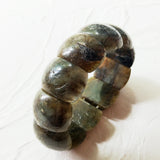 Labradorite Stretch Bracelet for Women - Statement Stone Jewelry Gift