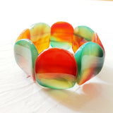 Peacock Agates Statement Bracelet for Women