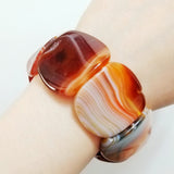 Peacock Agates Statement Bracelet for Women