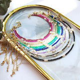 Colorful Semi-precious Stone Bracelet with Pearl