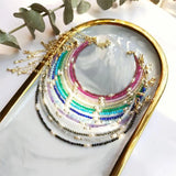 Colorful Semi-precious Stone Bracelet with Pearl