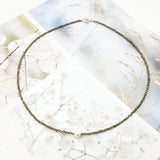 Tiny Pyrtie Freshwater Pearl Necklace 925 Silver Plated