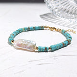 Turquoise Baroque Pearl Adjustable Bohemia Bracelet