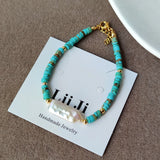 Turquoise Baroque Pearl Adjustable Bohemia Bracelet