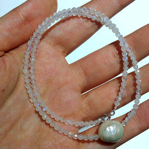 Turquoise Baroque Pearl Choker Necklace 925 Sterling Silver Women Jewelry
