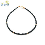 Spinel Faceted Bead & Sterling Silver Bracelet 7-8''