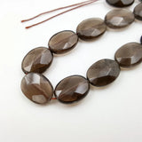 Smoky Quartz Oval Faceted Beads 8x10mm-15x20mm DIY Jewelry