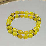 Yellow Jade Hematite Women Bracelet