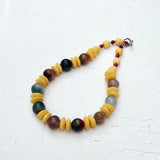 Yellow Green Necklace Coral Agate Women Necklace Jewelry