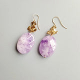 Lavender Amethyst Natural Stone 925 Sterling Silver Drop Earrings
