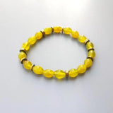 Lemon Jade Hematite Bracelet 7x10mm Oval Beads