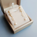 LiiJi Freshwater Pearl Zircon Snowflake 925 Silver Earrings